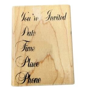 Worth Repeating Invitation N147 You're Invited Rubber Stamp